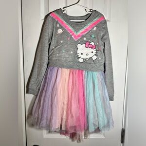 Hello Kitty Long Sleeve Tulle Dress - Girls Size 6X